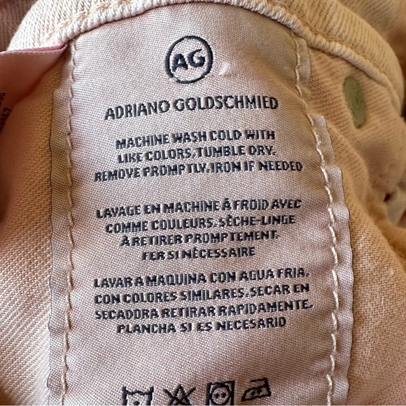 AG Adriano Goldschmied Pink Distressed Denim Mini Skirt - Picture 13 of 16